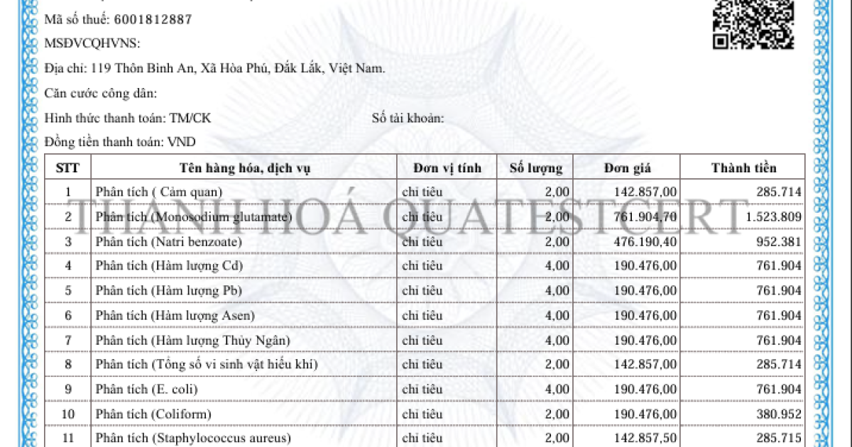 HOÁ ĐƠN GIÁ TRỊ GIA TĂNG