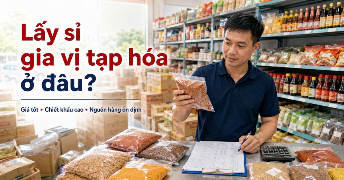 Lấy sỉ gia vị tạp hóa ở đâu giá tốt, chiết khấu cao, nguồn hàng ổn định?
