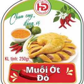 Muối Ớt Xiêm Đỏ HD 250g – Chua Cay Đậm Vị, Dùng Chấm Hải Sản & Đồ Nướng