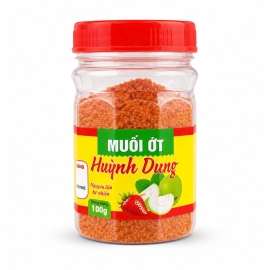 Muối Ớt Huỳnh Dung 100g – Muối Ớt Chấm Trái Cây, Rau Củ, Chế Biến Thức Ăn