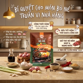 Xốt Gia Vị Tiện Lợi Bò Né Huỳnh Dung (Gói 80g) - Giúp Thịt Mềm, Ngọt Nước