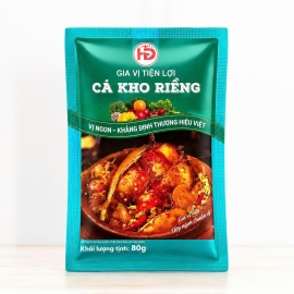 Xốt Cá Kho Riềng HD 80g – Gia Vị Cá Kho Riềng Đậm Đà, Thơm Riềng, Chuẩn Vị Cơm Nhà