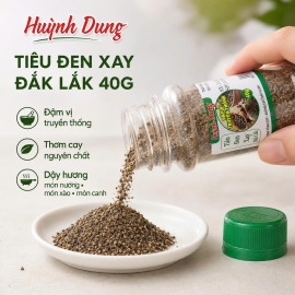 Bột Tiêu Đen Xay Đắk Lắk Huỳnh Dung 40g – Gia Vị Thơm Cay Cho Món Việt