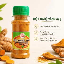 BỘT NGHỆ VÀNG 40G – GIA VỊ ƯỚP VÀ CHẾ BIẾN MÓN ĂN