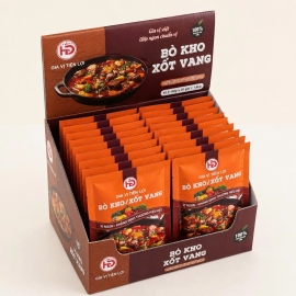 Gia Vị Bò Kho Xốt Vang HD 80g Hộp 20 Gói – Giải Pháp Nhập Sỉ Cho Quán Ăn, Tạp Hóa Và Điểm Bán Thực Phẩm