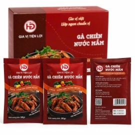 Hộp 20 Gói Gia Vị Gà Chiên Nước Mắm HD 80g – Nguồn Hàng Cho Quán Ăn, Tạp Hóa Và Đại Lý
