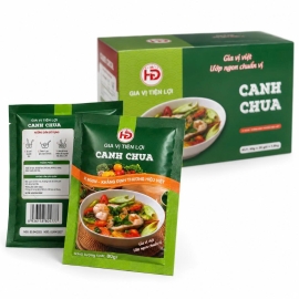 Sỉ Xốt Canh Chua HD 80g Hộp 20 Gói – Gia Vị Tiện Lợi Cho Tạp Hóa, Quán Ăn Và Đại Lý