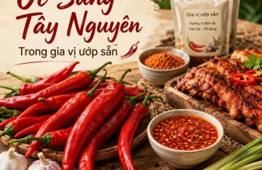 Tác dụng của ớt sừng Tây Nguyên trong các loại gia vị ướp sẵn