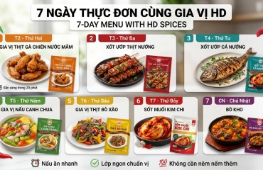Thực đơn 7 ngày nấu bữa tối trong 15 phút với gia vị tiện lợi