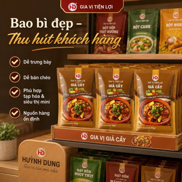Xốt Giả Cầy HD 80g – Gia Vị Nấu Giả Cầy Thơm Riềng, Mẻ, Mắm Tôm