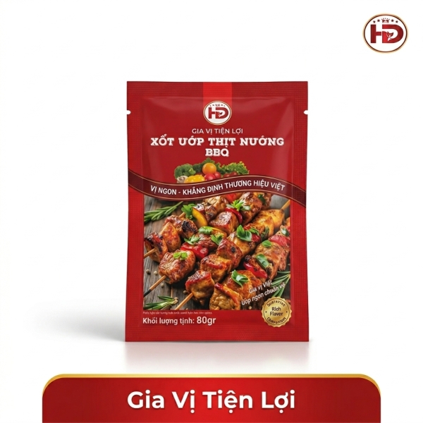 Xốt Ướp Thịt Nướng BBQ HD Spices 80g – Gia Vị Ướp Thịt Nướng Đậm Đà