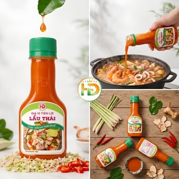 Xốt Lẩu Thái HD 150g – Gia Vị Nấu Lẩu Thái Chua Cay Tiện Lợi