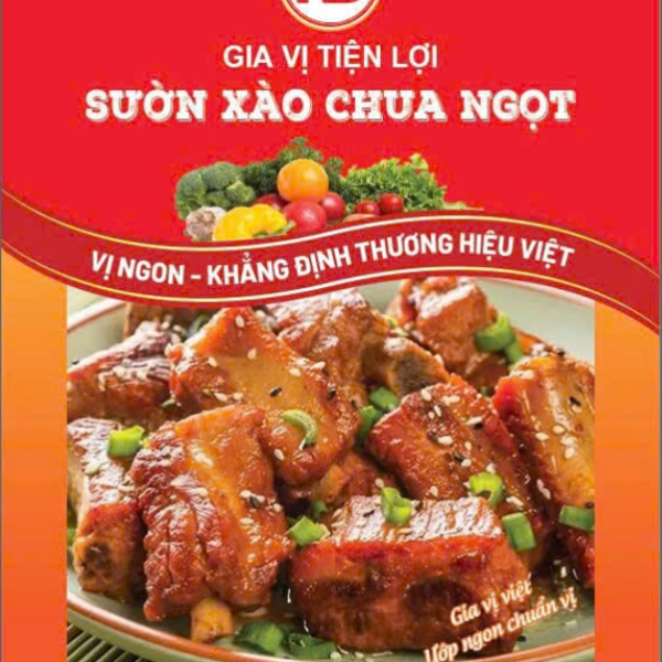 Gia Vị Sườn Xào Chua Ngọt HD 80g – Xốt Gia Vị Tiện Lợi Nấu Sườn Chua Ngọt