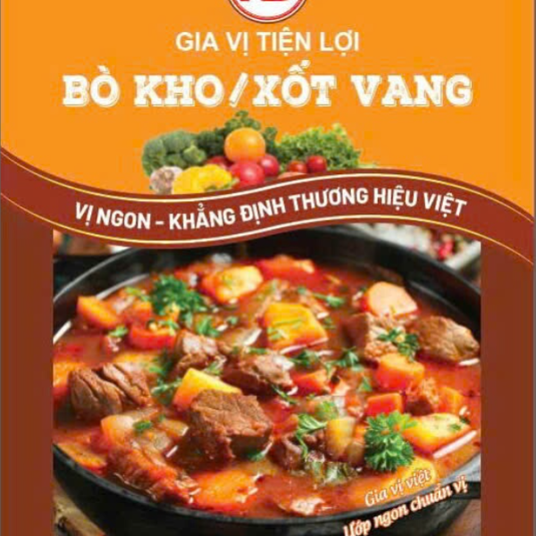Gia Vị Bò Kho / Xốt Vang HD 80g – Nấu Bò Kho Thơm Ngon, Đậm Vị, Tiện Lợi Tại Nhà