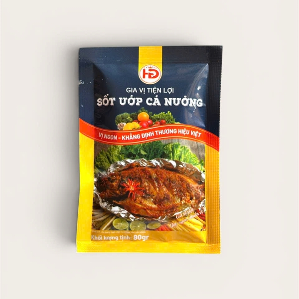 Xốt Ướp Cá Nướng HD 80gr - Đánh Bay Mùi Tanh, Lên Màu Cánh Gián Hoàn Hảo