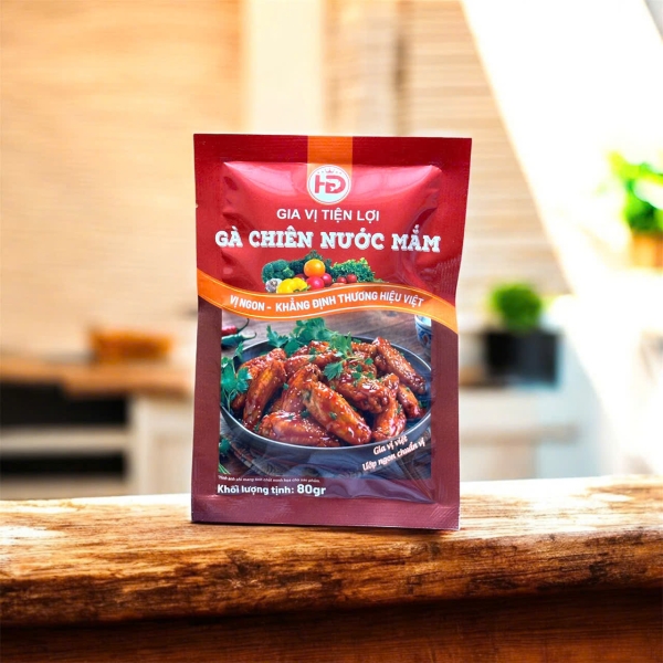 Xốt Gà Chiên Mắm HD 80g – Gia Vị Tiện Lợi Giúp Gà Đậm Đà, Áo Sốt Nhanh Chỉ 2 Phút