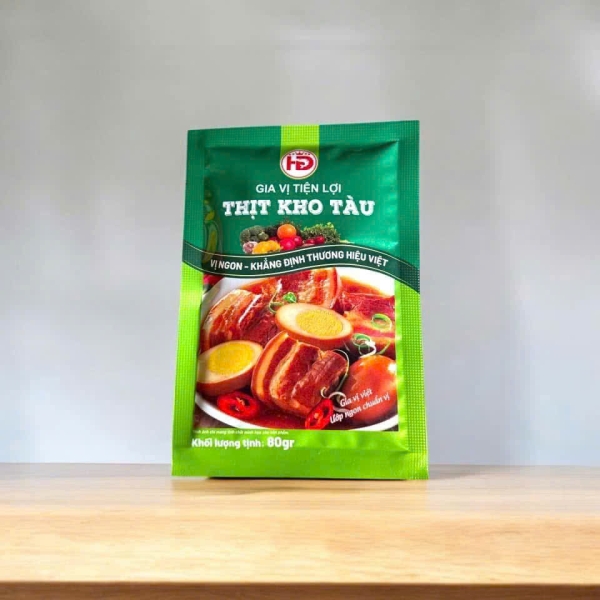 Gia Vị Thịt Kho Tàu HD 80g – Xốt Kho Thịt Tiện Lợi, Đậm Đà Chuẩn Vị Cơm Nhà