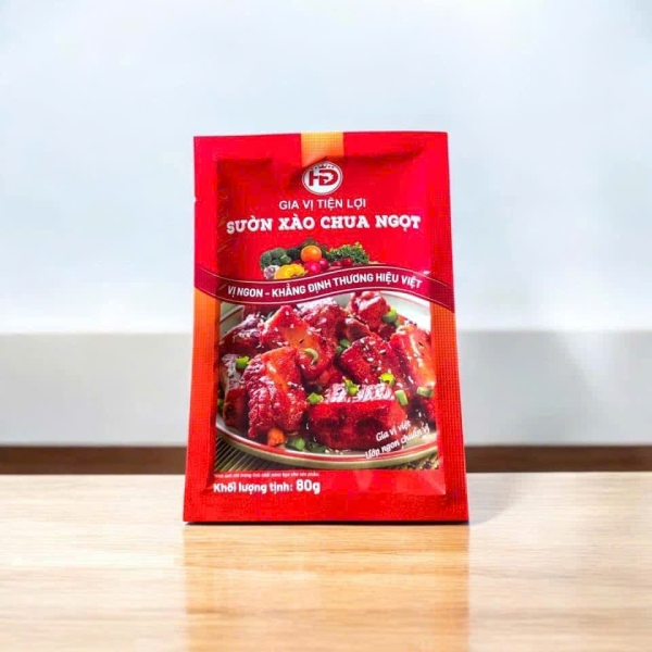 Gia Vị Sườn Xào Chua Ngọt HD 80g – Xốt Gia Vị Tiện Lợi Nấu Sườn Chua Ngọt