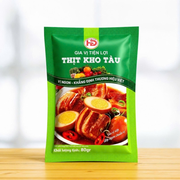 Gia Vị Thịt Kho Tàu HD 80g – Xốt Kho Thịt Tiện Lợi, Đậm Đà Chuẩn Vị Cơm Nhà