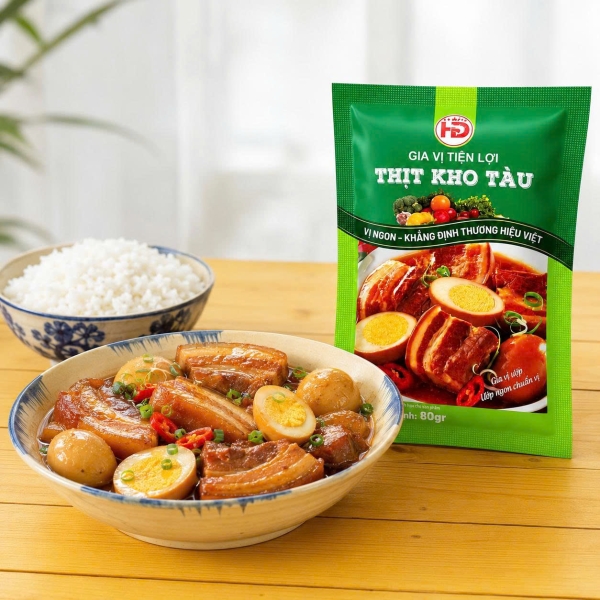 Gia Vị Thịt Kho Tàu HD 80g – Xốt Kho Thịt Tiện Lợi, Đậm Đà Chuẩn Vị Cơm Nhà