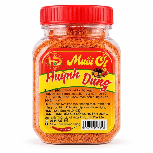 Muối Ớt Huỳnh Dung 100g – Muối Ớt Ngon Chấm Trái Cây, Rau Củ Và Chế Biến Thức Ăn
