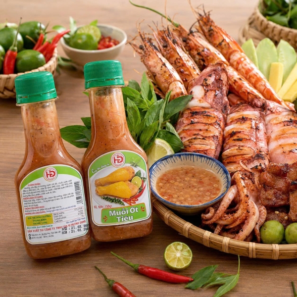 Muối Ớt Tiêu HD 150g – Cay The Đúng Vị, Chấm Hải Sản & Đồ Nướng