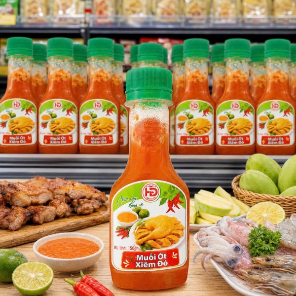 Muối Ớt Đỏ HD 250g – Muối Ớt Xiêm Đỏ Chấm Hải Sản, Đồ Nướng & Trái Cây