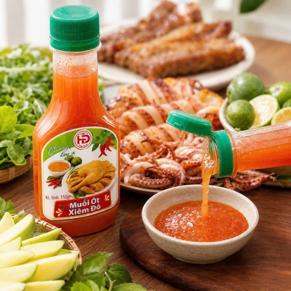 Muối Ớt Đỏ HD 250g – Muối Ớt Xiêm Đỏ Chấm Hải Sản, Đồ Nướng & Trái Cây