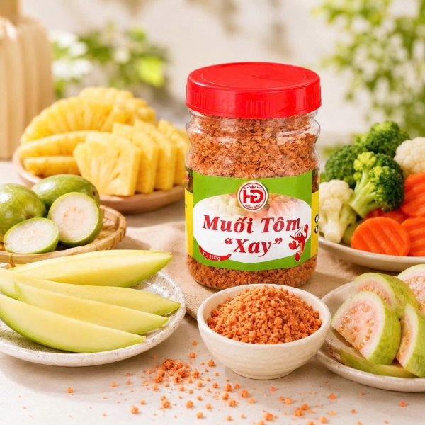 MUỐI TÔM XAY HD 100G – GIA VỊ CHẤM TRÁI CÂY, RAU CỦ, ĐỒ NƯỚNG