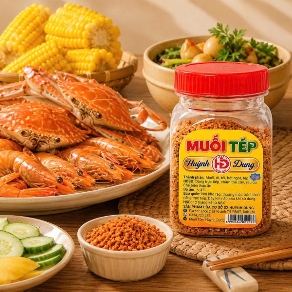 MUỐI TÉP HUỲNH DUNG 70G – GIA VỊ CHẤM TRÁI CÂY, RAU CỦ VÀ MÓN ĂN