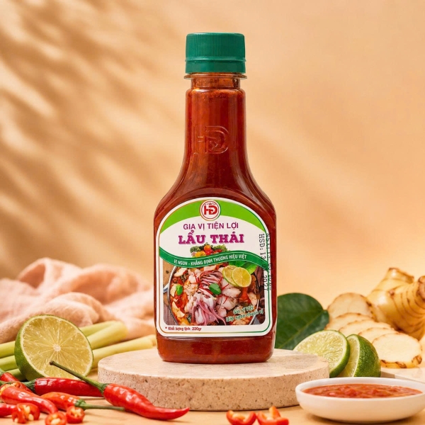XỐT LẨU THÁI HD 250G – GIA VỊ NẤU LẨU THÁI CHUA CAY CHO 6–7 NGƯỜI
