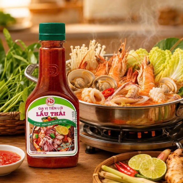 XỐT LẨU THÁI HD 250G – GIA VỊ NẤU LẨU THÁI CHUA CAY CHO 6–7 NGƯỜI