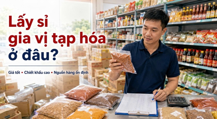 Lấy sỉ gia vị tạp hóa ở đâu giá tốt, chiết khấu cao, nguồn hàng ổn định?