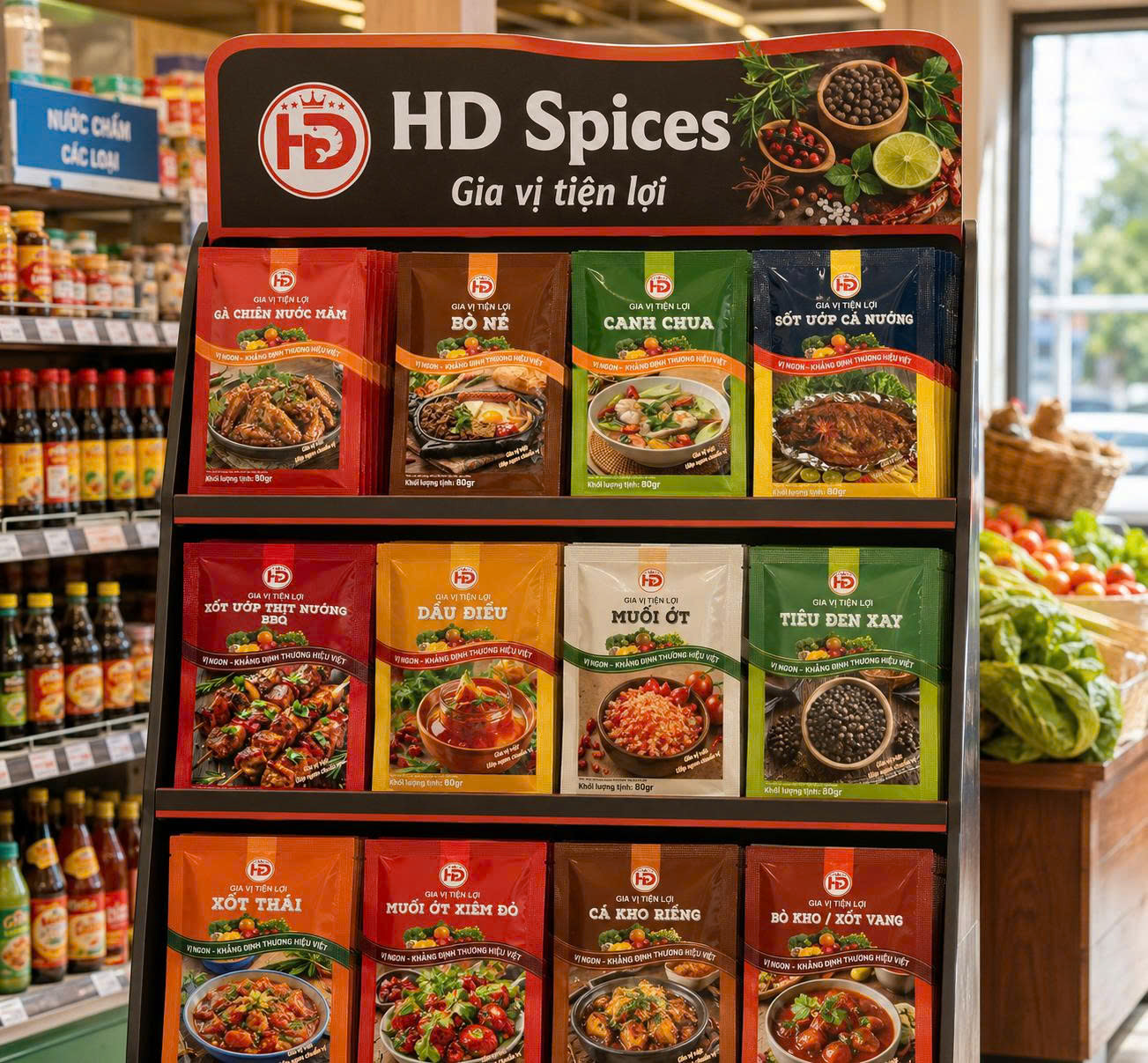 sản xuất và đóng gói gia vị HD Spices