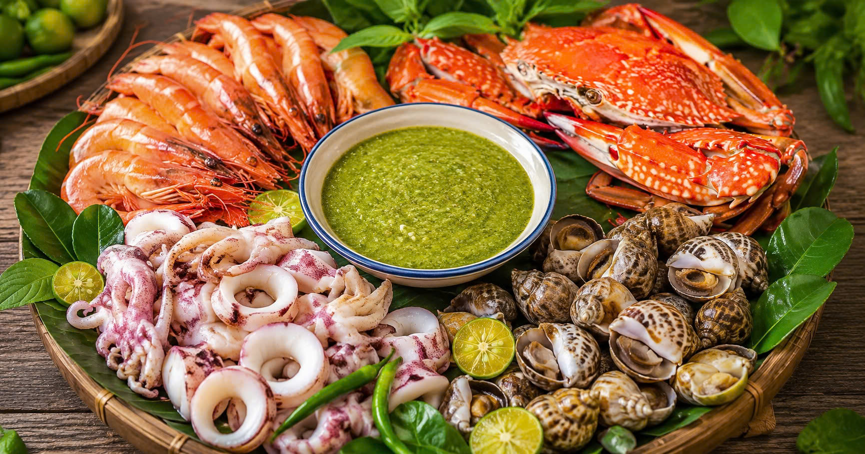 cách làm muối chấm hải sản xanh sền sệt tại nhà