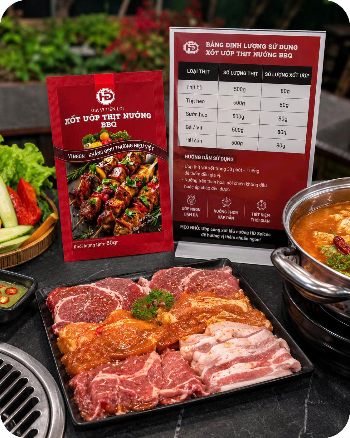 gia vị ướp thịt nướng BBQ cho quán lẩu nướng