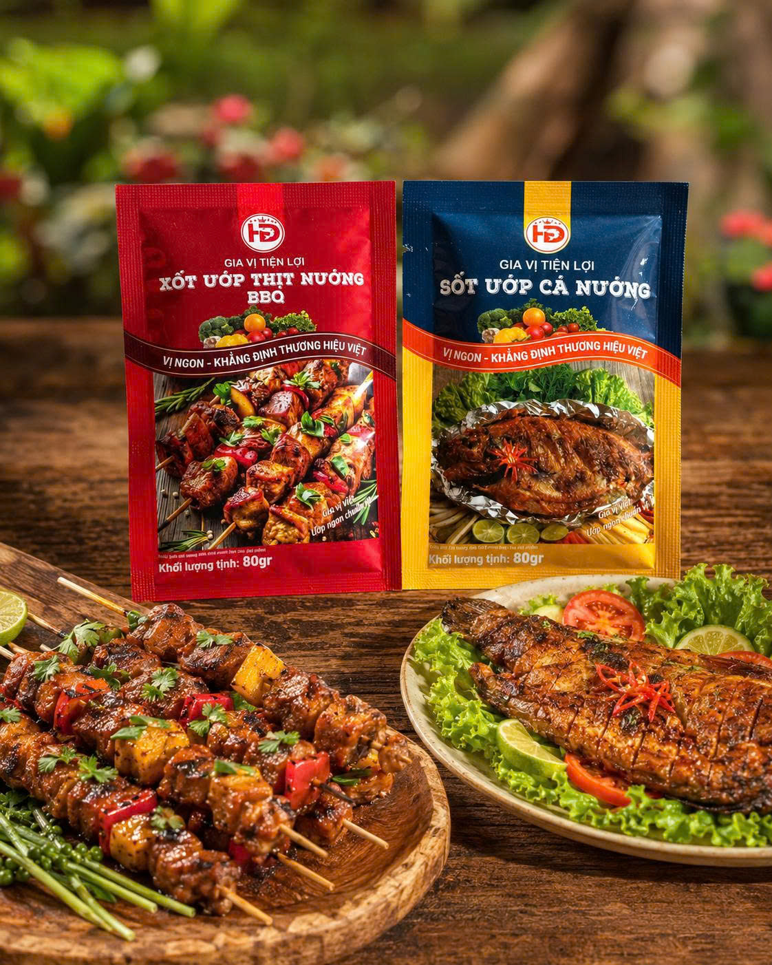 xốt ướp thịt nướng BBQ và xốt ướp cá nướng HD Spices