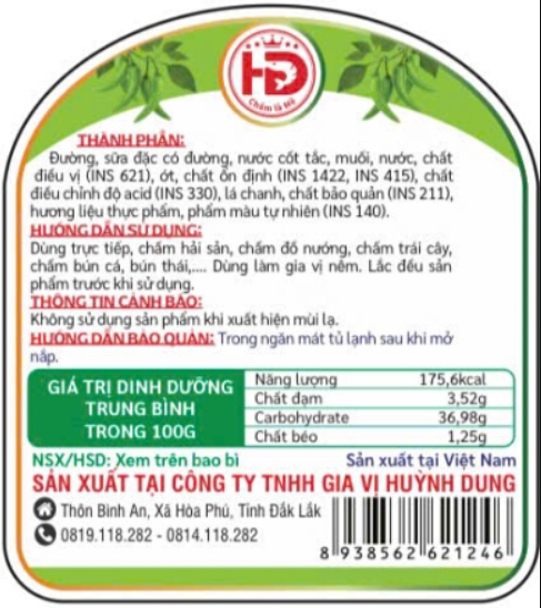 thông tin ản phẩm muối ớt xiêm xanh